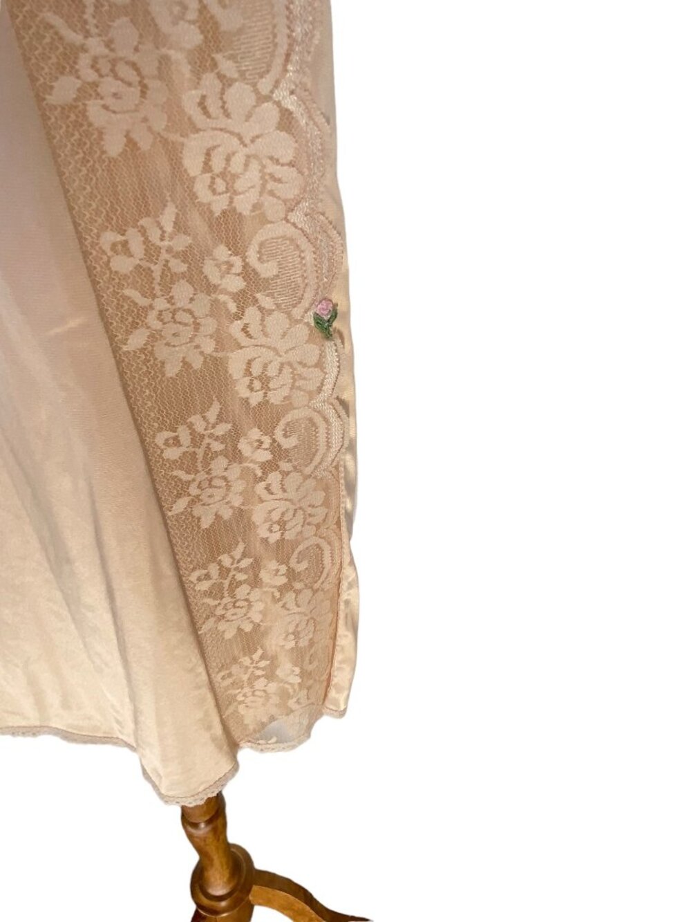 Vintage Chantilly By Maidenform Slip Skirt Beige Size M Cottagecore Bohemian - Picture 9 of 13